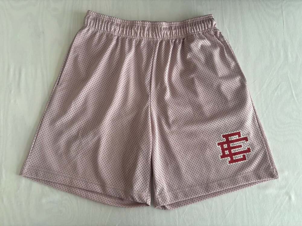 Eric Emanuel EE Basic Mesh Shorts Rose Quartz/Red X-Large